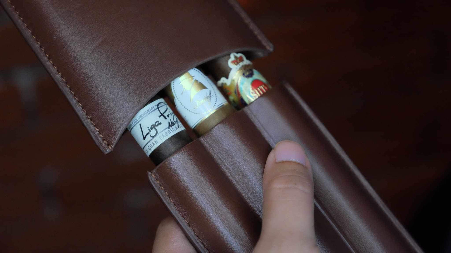 LEATHER CIGAR SLEEVE