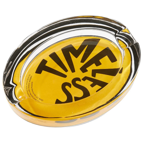 Nat Sherman Timeless Panamericana Oval Glass Ashtray